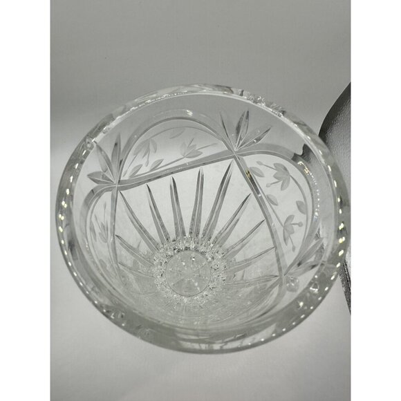 Gorham Cut Crystal Flower Etched Vase 7" Tall Elegant Display Piece - Picture 5 of 7